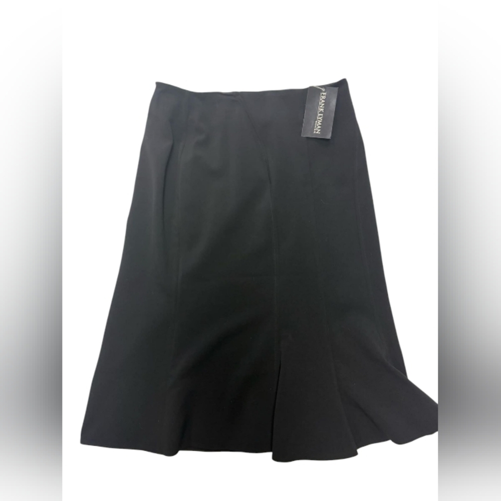 NWT Women’s Frank Lyman Black Midi Pleated Skirt Size 6